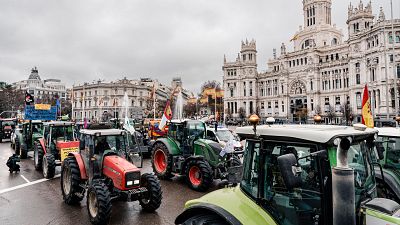 Miles de agricultores protestan en Madrid contra los recortes de la PAC y el acuerdo comercial con el Mercosur