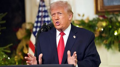 Trump carga contra la inmigración y la era Biden en un discurso sin menciones a la tensión con Venezuela