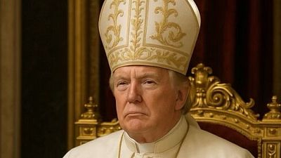 Trump publica una foto vestido de papa tras bromear con postularse como sucesor de Francisco