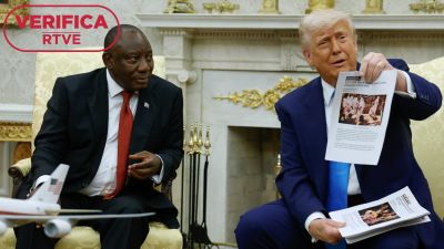 Donald Trump y el presidente sudafricano, Cyril Ramaphosa, reunidos en la Casa Blanca.