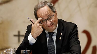 El TSJ de Cataluña insta a investigar de nuevo a Torra por no retirar una pancarta en apoyo de los políticos presos