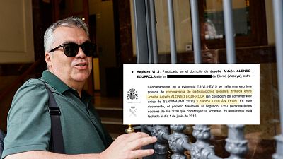 La UCO halla una escritura de compra de acciones a nombre de Cerdán de Servinabar, empresa clave en la trama Koldo