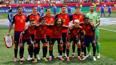 Jugadores de España durante el Mundial de Fútbol. Jugadores de España durante el Mundial de Fútbol.