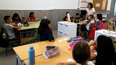 Una de les aules de l'escola de Castelló de Farfanya durant el primer dia de curs 2025-2026 | ACN