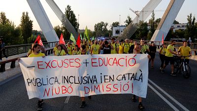 La vaga docent marca l'inici del curs amb protestes arreu de Catalunya