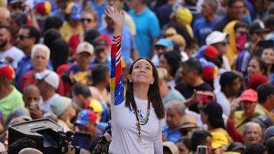 Liberada María Corina Machado tras pasar más de una hora retenida durante las marchas de Caracas contra Maduro