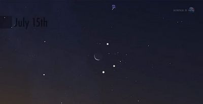 Venus, Júpiter y la Luna juntos, una espectacular vista del cielo