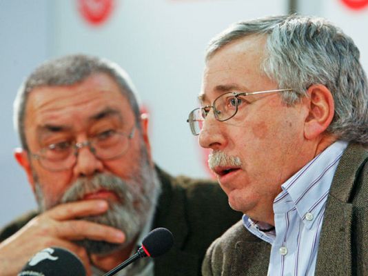 Telediario 1 - Sindicatos respaldan el acuerdo