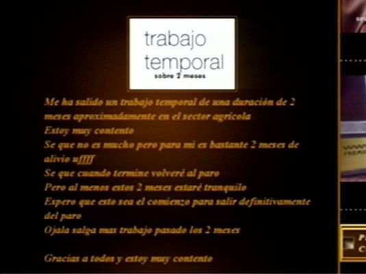 Telediario 1 - Albañil en paro se hace bloguero