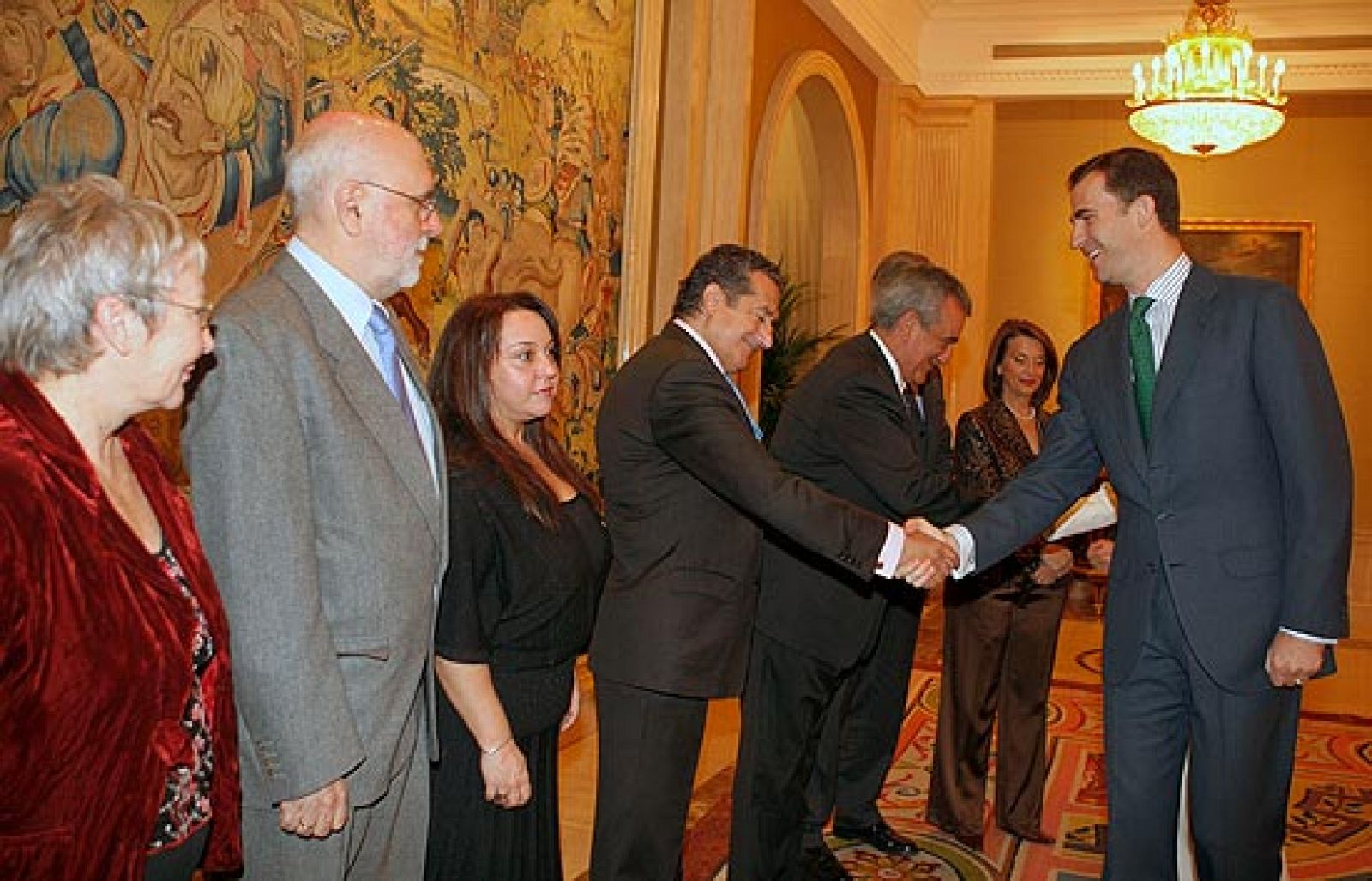 Los Príncipes de Asturias han recibido en el Palacio de la Zarzuela al Consejo de Administración de RTVE.
