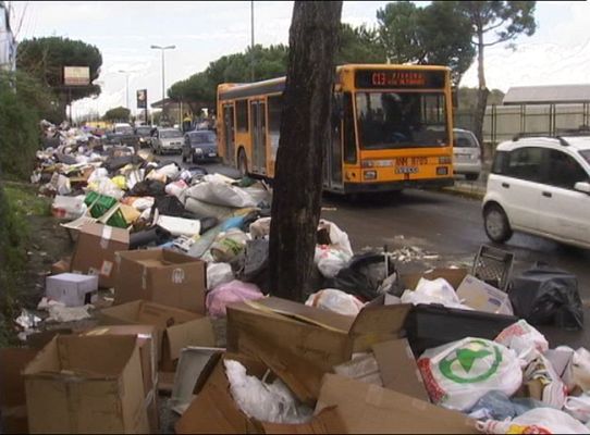 Telediario 1 - Gestión de basuras en Italia