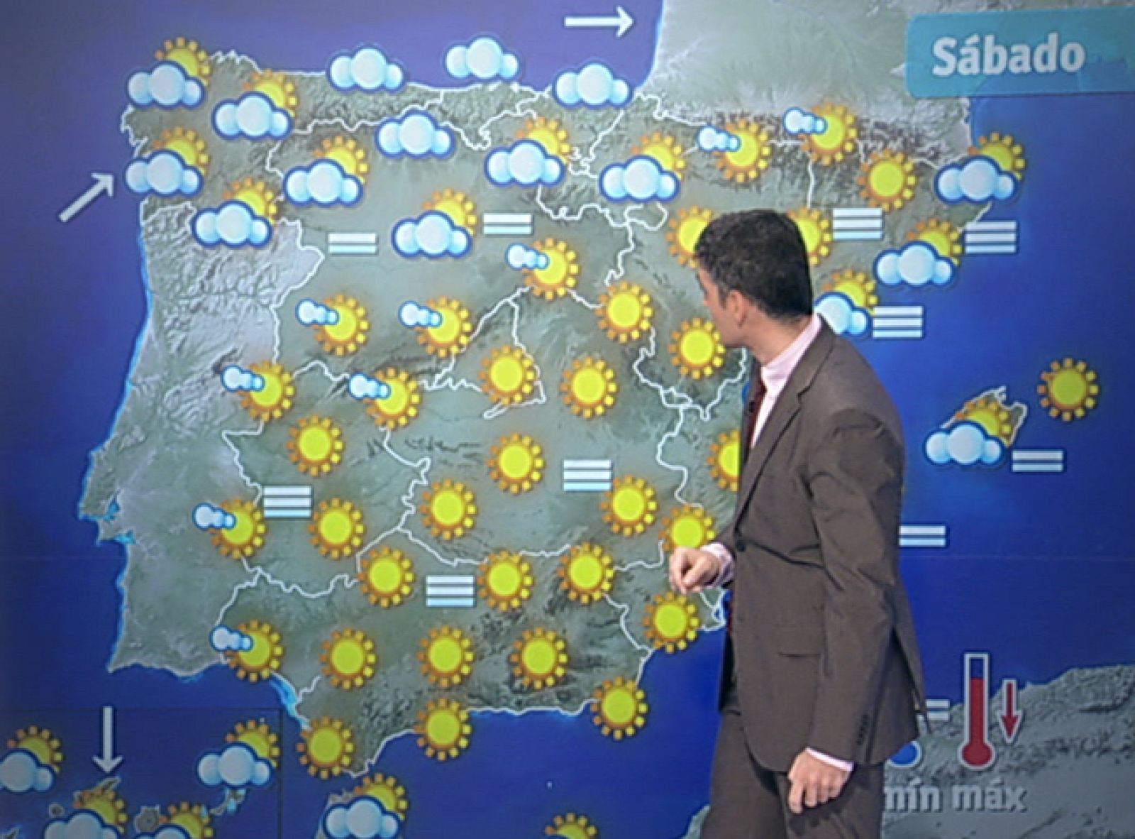 Cielo nuboso en el área cantábrica
