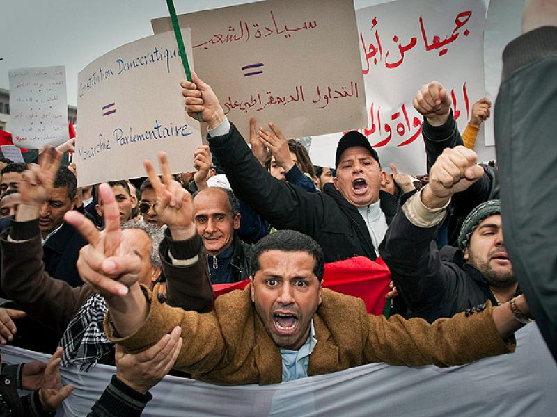 Protestas también en Marruecos