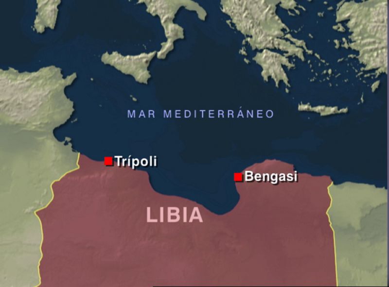 Decenas de miles de personas piden en Bengasi, la segunda ciudad libia, el fin del régimen de Muamar el Gadafi