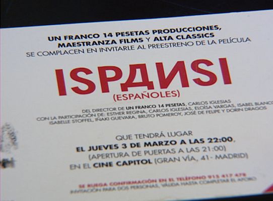 Telediario 1 - Llega a los cines "ISPANSI"