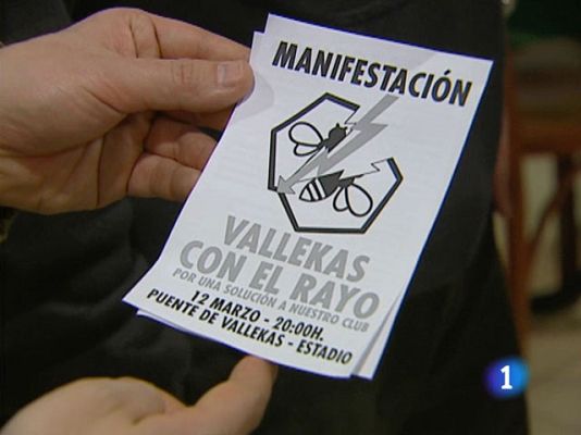 Telediario 1 - La afición del Rayo apoya al equipo