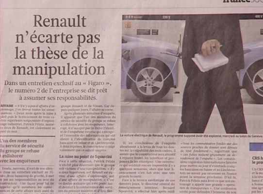 Telediario 1 - Ni rastro de espionaje en Renault