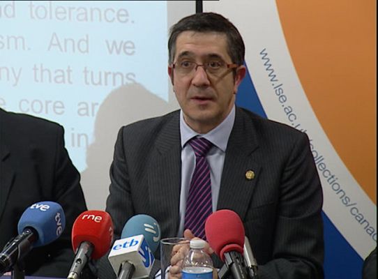 Telediario 1 - Reacción de Patxi López