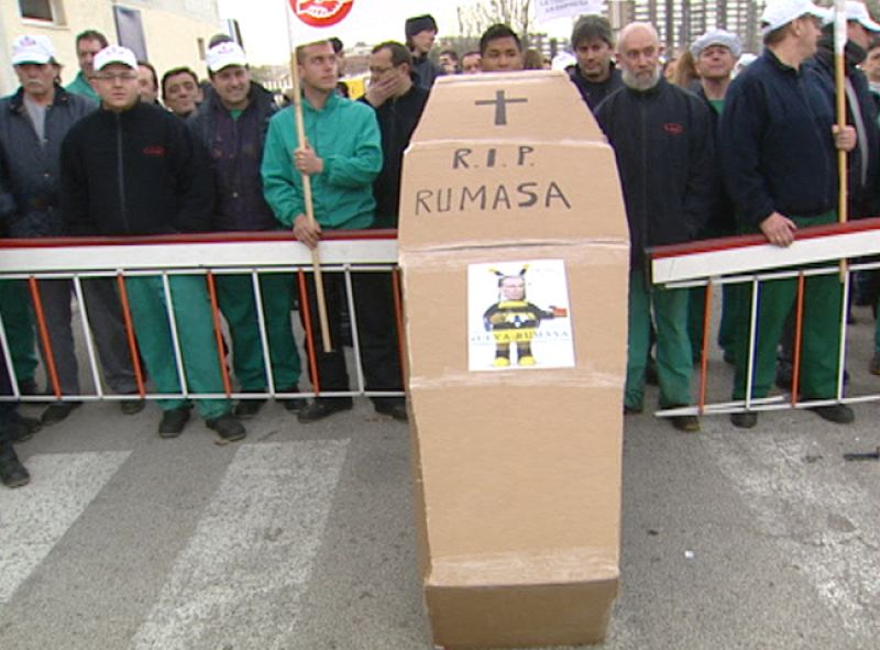 Protestas de empleados de Nueva Rumasa