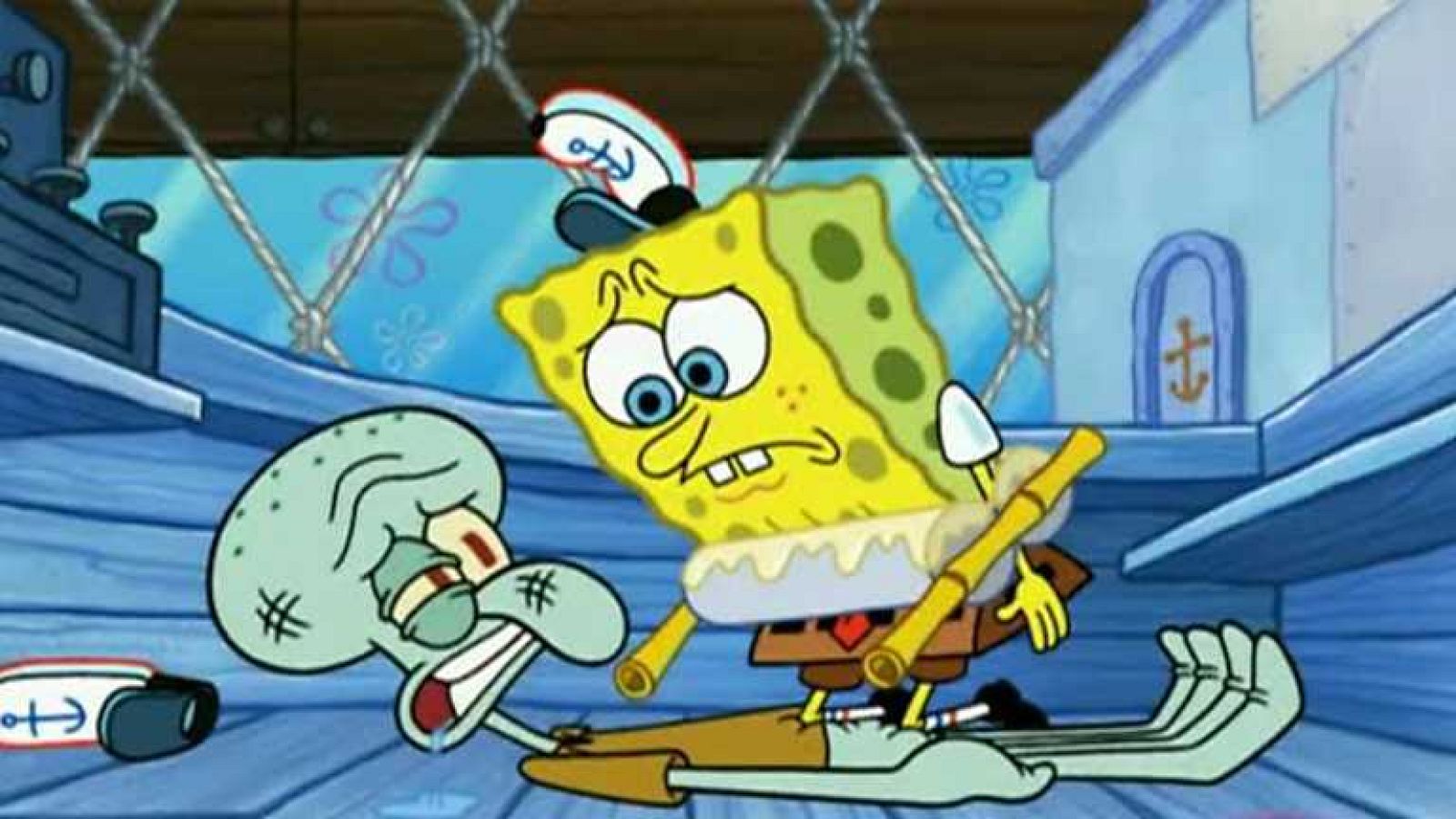 Pegado al escurridor - Bob Esponja | Ver