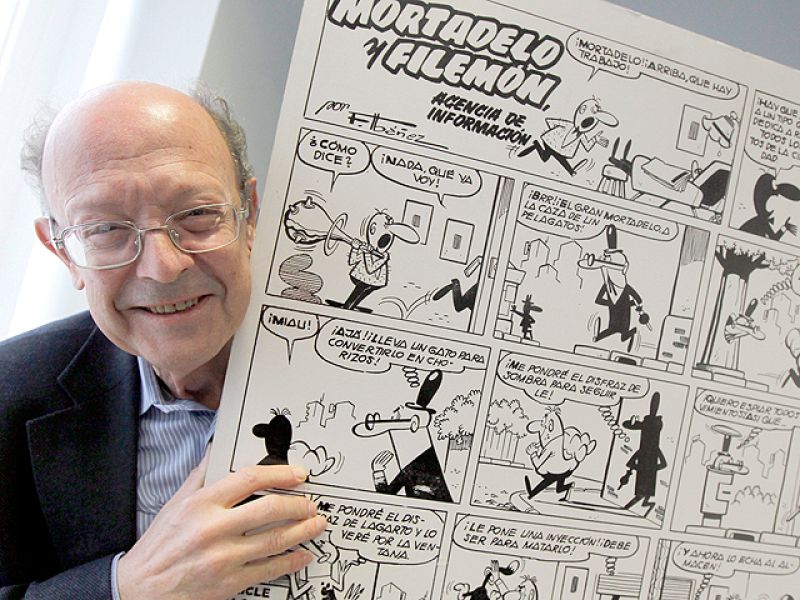 Francisco Ibáñez celebra su 75 cumpleaños dibujando