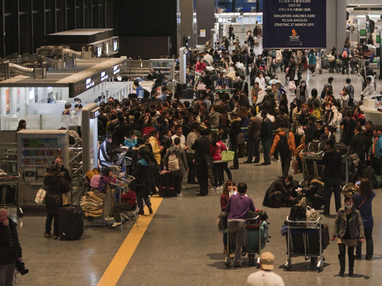 Los japoneses huyen hacia el sur