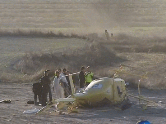 Telediario 1 - Investigan la caída del helicóptero