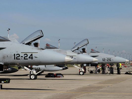 Telediario 1 - Zapatero pedirá al Congreso luz verde para una misión de un mes prorrogable en Libia