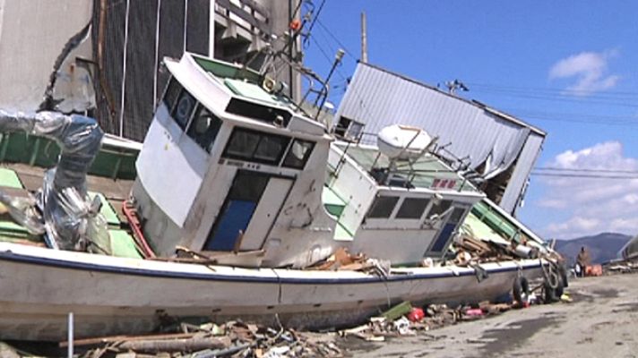 Telediario 1 - Gran parte de la flota destruida