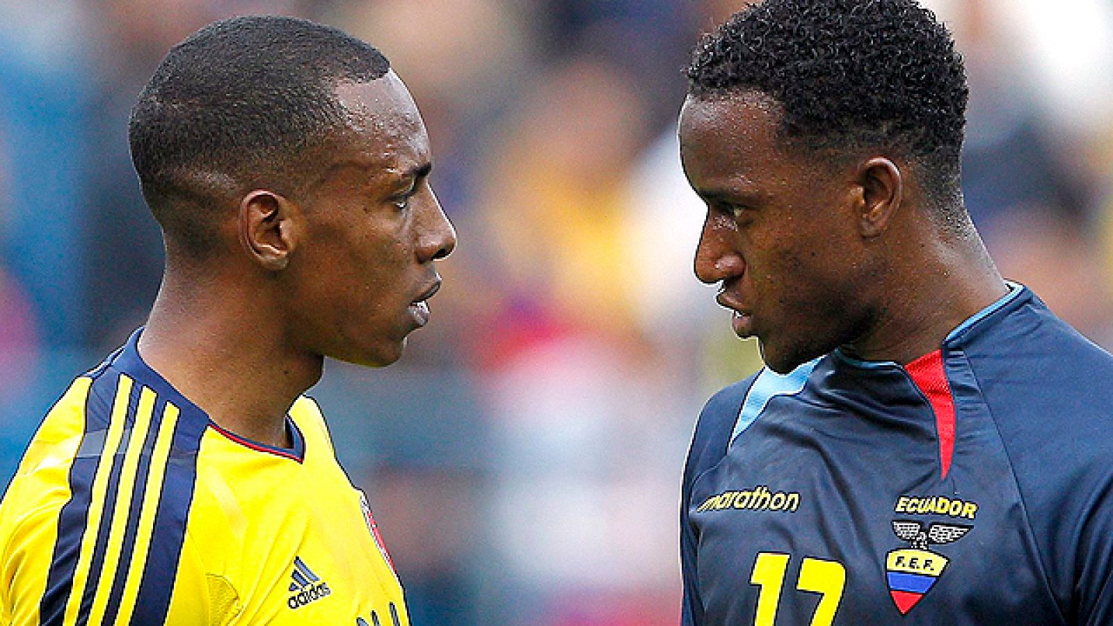 La selección colombiana se llevó el partido frente a Ecuador disputado en el Vicente Calderón con un cómodo 2-0. El color de las gradas quedó ensombrecido por los incidentes que se produjeron tras el partido.