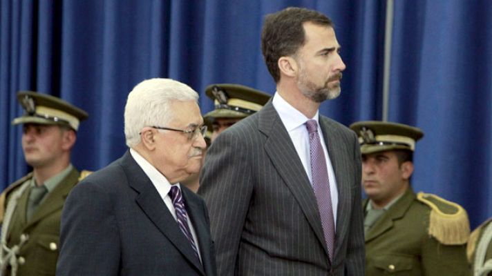 Telediario 1 - La realeza en territorio palestino