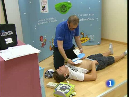 Telediario 1 - Desfibriladores en Segunda B