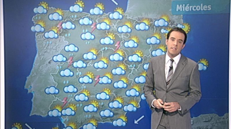 Posibilidad de chubascos localmente fuertes en el oeste de la Península