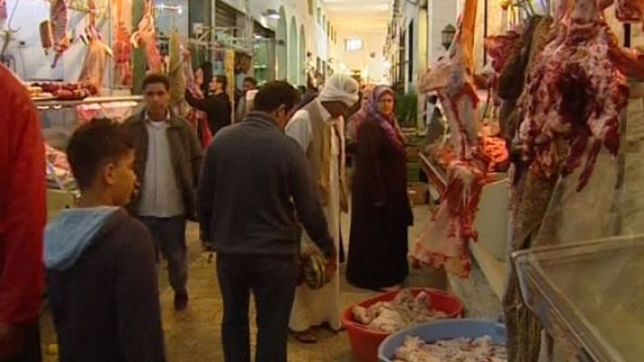 Telediario 1 - Escasez de alimentos en Trípoli
