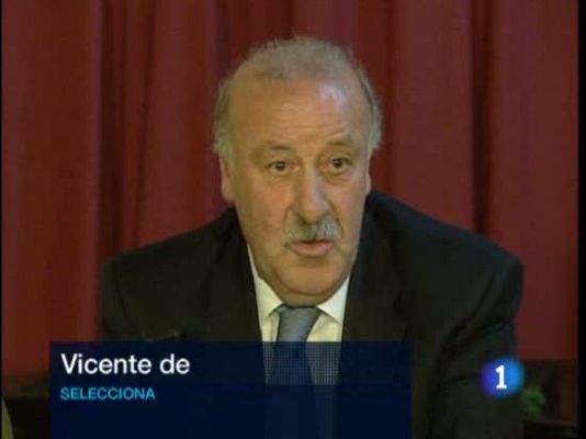 Telediario 1 - Del Bosque se muestra preocupado