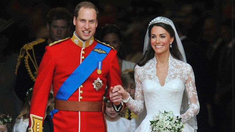 Guillermo y Catalina salen de Westminster como marido y mujer