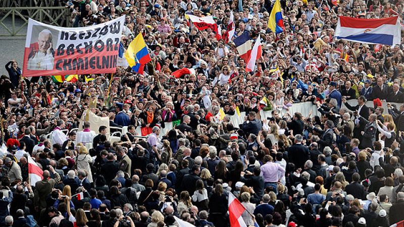 Muchos españoles han seguido en directo la beatificación de Juan Pablo II