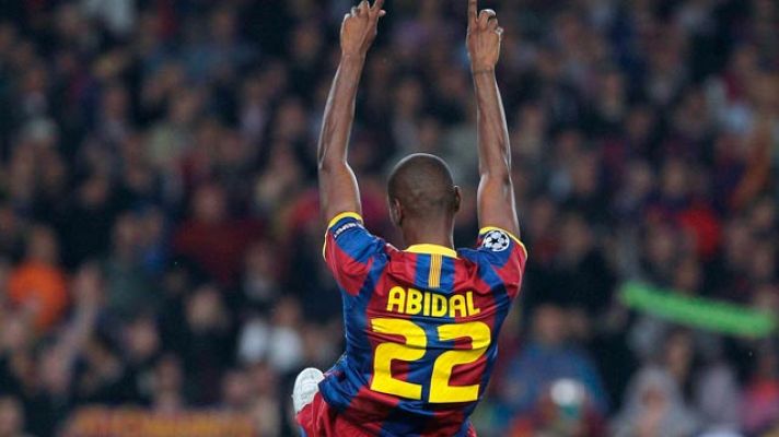 Champions League - Abidal vuelve a pisar el césped