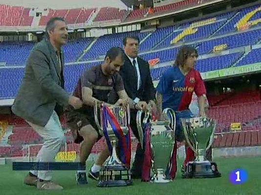 Telediario 1 - Barça -United, una final igualada