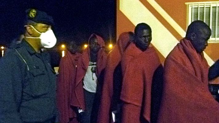 Telediario 1 - Rescate de inmigrantes