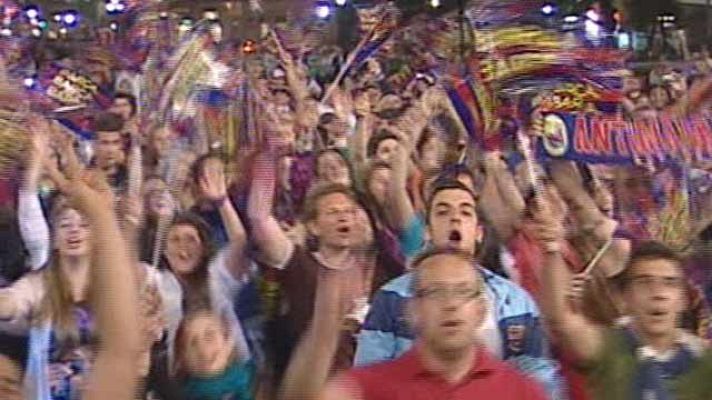 Telediario 1 - Celebración en Valencia y en Canaletas