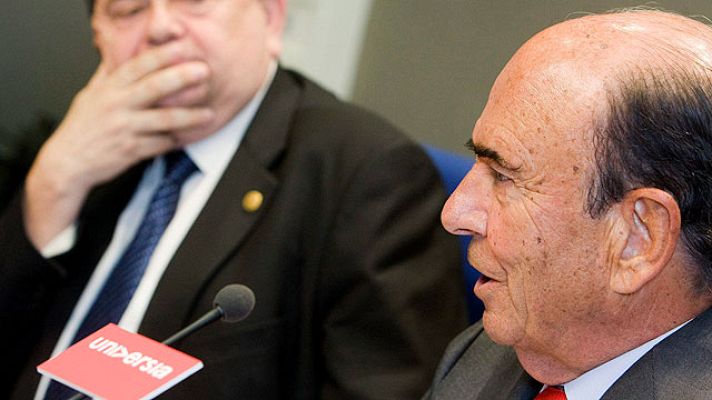 Telediario 1 - Botín, sobre negociación colectiva