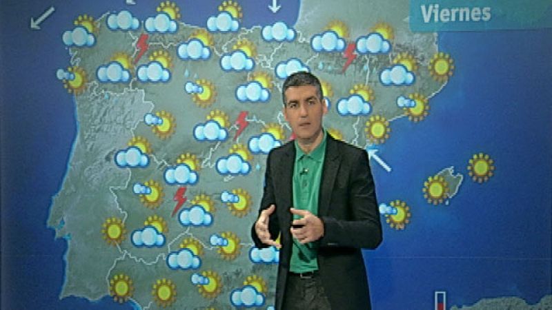 Chubascos fuertes en el centro de la península y temperaturas en descenso en el norte