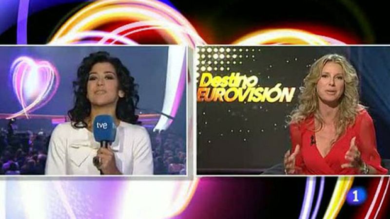 Final Eurovisión 2011 - Conexión en directo con Lucía Pérez antes de la final