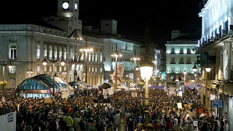 La Puerta del Sol continúa siendo un gran campamento