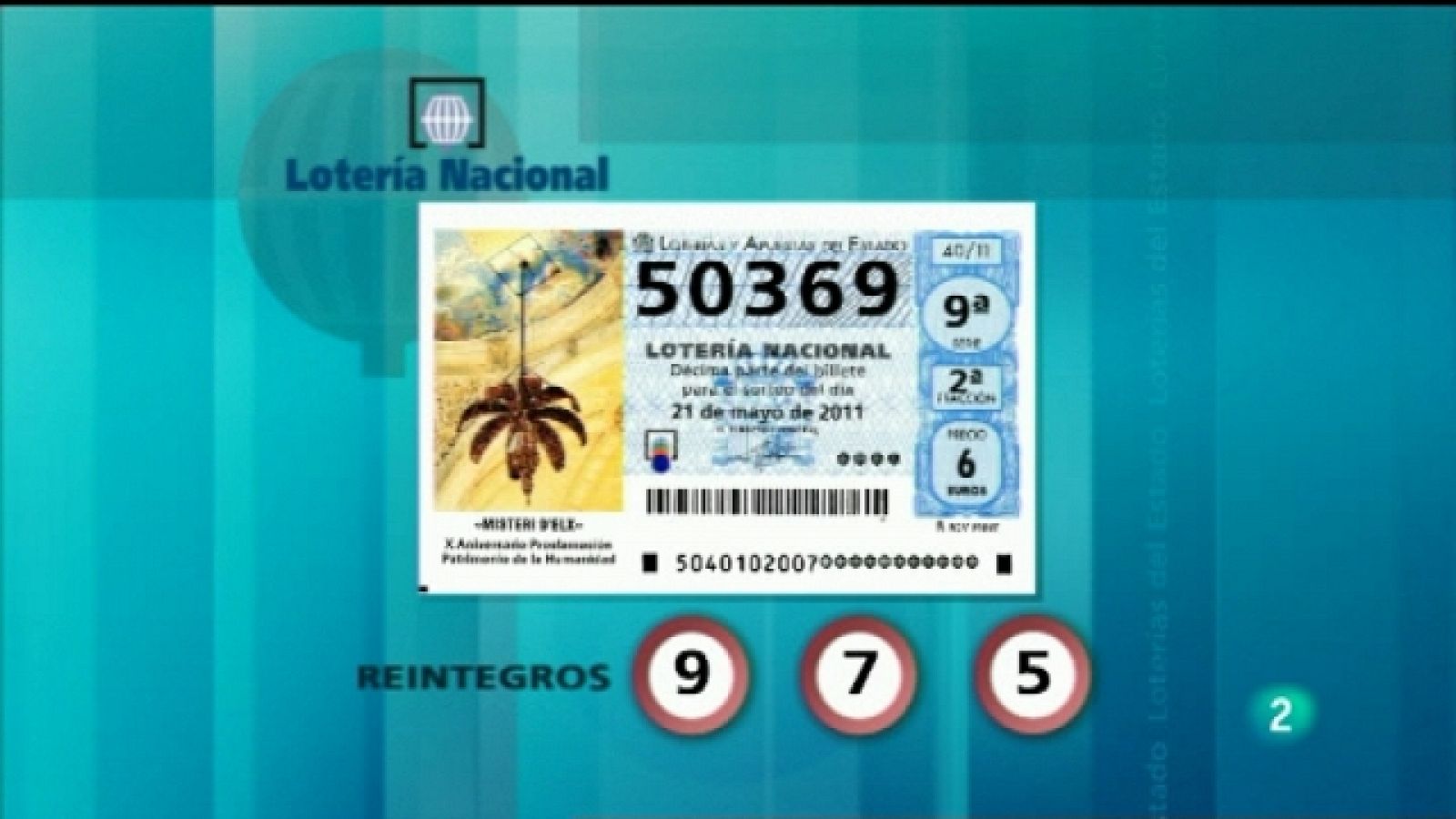 Lotería diaria - 21/05/11 - Ver ahora