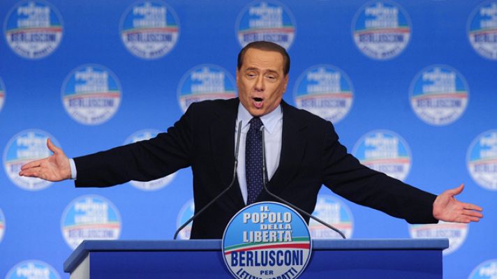 Telediario 1 - Multa a los tres canales de Berlusconi y a dos de la Rai