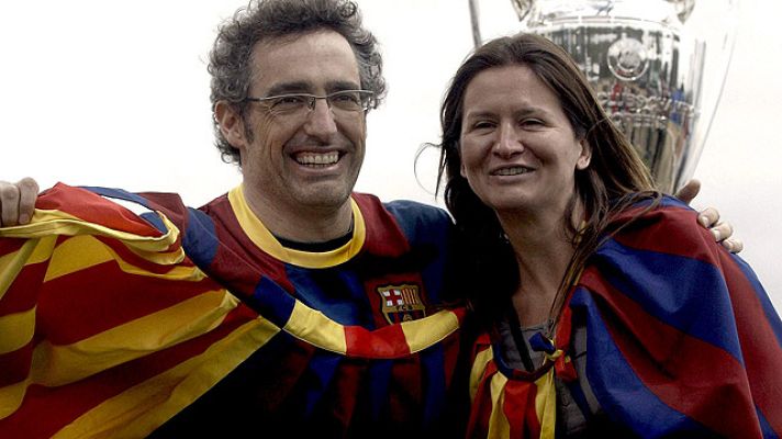 Telediario 1 - Caravana culé hacia Londres