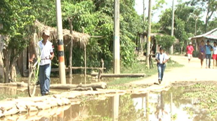 Telediario 1 - Las inundaciones de Colombia