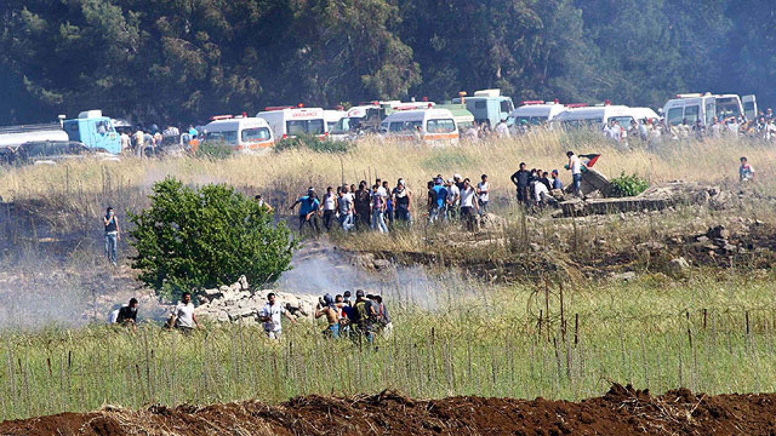 Choque entre militares israelíes y grupos árabes en los altos del Golán